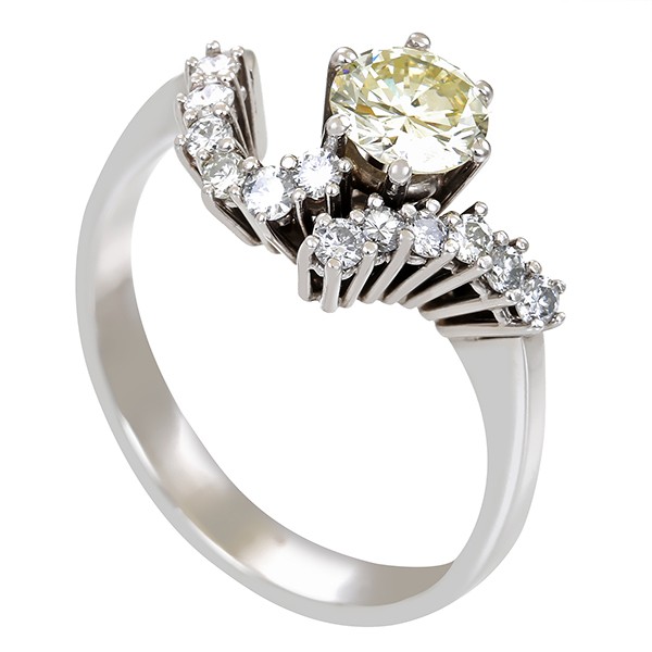 Diamantring, 14K, Weißgold, Brillanten 1,04ct Detailbild #1
