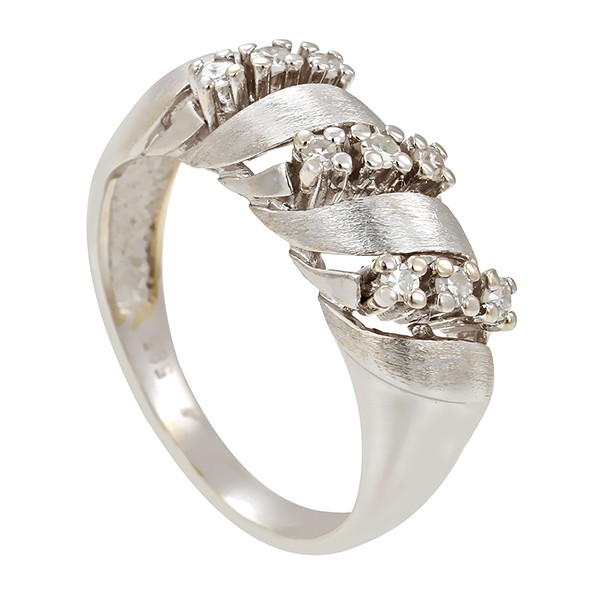 Ring, 14K, Weißgold, Diamant Detailbild #1