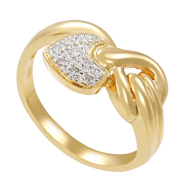 Diamantring, 14K, Gelb-/Weißgold, Diamant Detailbild #1