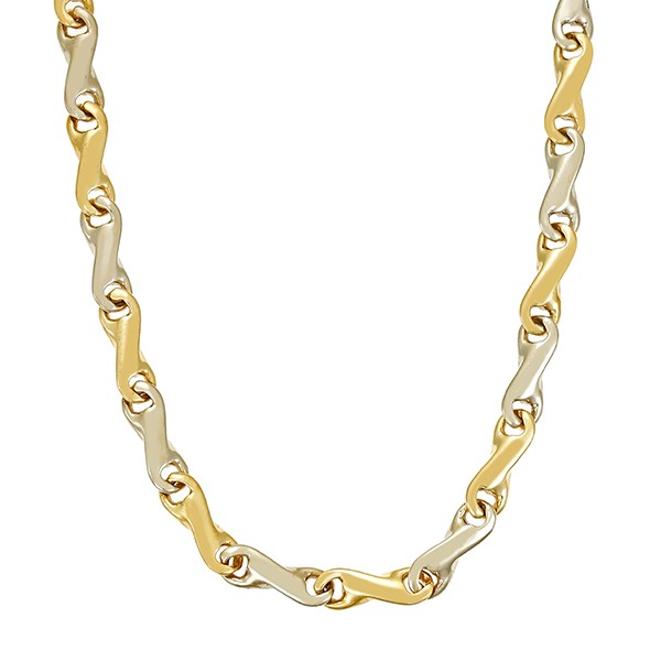 Goldkette, 14K, Gelb-/Weißgold Detailbild #1