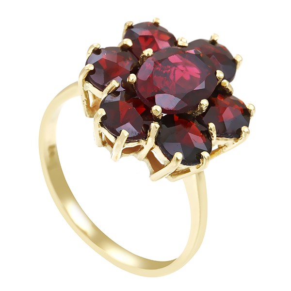 Ring, 14K, Gelbgold, Granat Detailbild #1