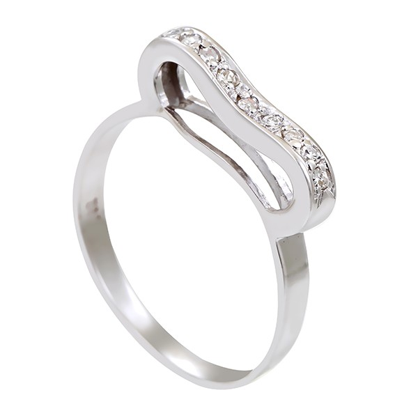 Ring, 14K, Weißgold, Diamanten Detailbild #1