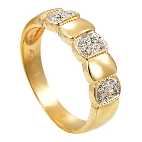 Ring, 14K, Gelbgold, Diamanten Detailbild #1