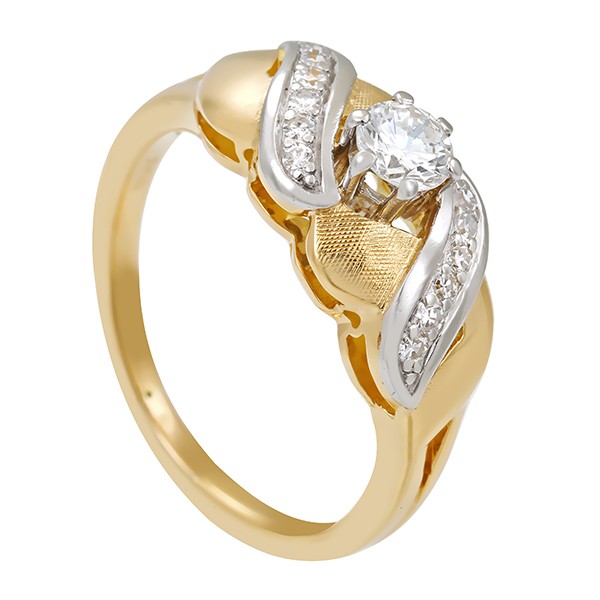 Ring, 18k, Gelb-/Weißgold, Brillant, Diamanten Detailbild #1