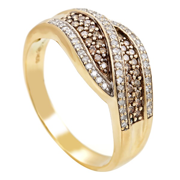 Ring, 10K, Gelbgold, Diamanten, Brillanten Detailbild #1