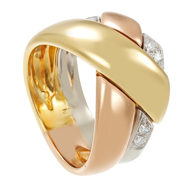 Ring, 18K, Gelb-/Weiß-/Rotgold, Brillanten Detailbild #1