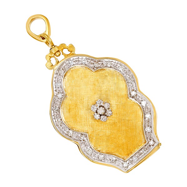 Medaillon, 18K, Gelb-/Weißgold, Diamanten 0,47 ct Detailbild #1