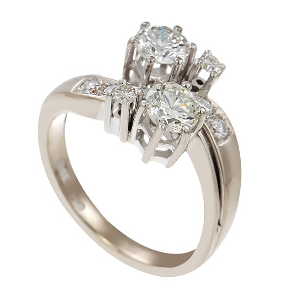 Ring, 18K, Weißgold, Brillanten, Diamanten Detailbild #1