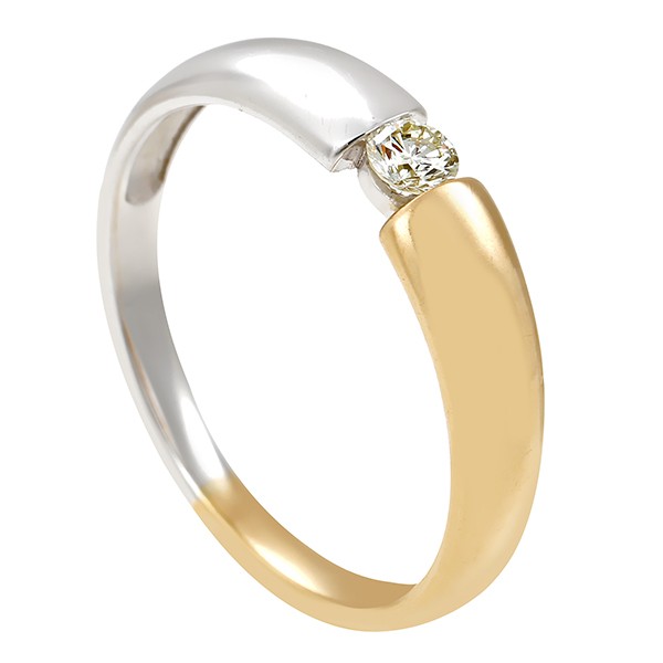 Diamantring, 14K, Gelb-/Weißgold, Brillant Detailbild #1