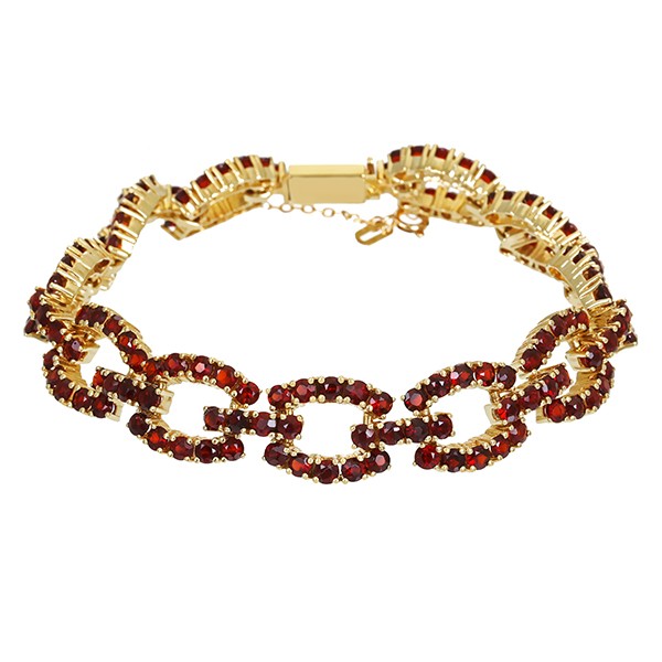 Armband, 8K, Gelbgold, Granat Detailbild #1