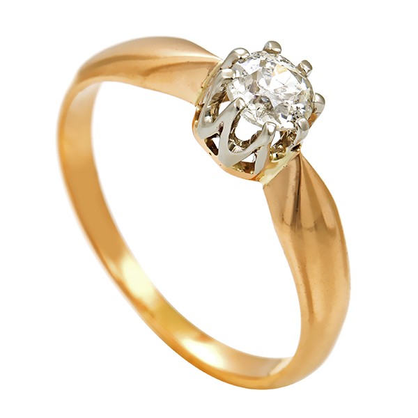 damenring, 14K, Gelbgold, Diamant Detailbild #1
