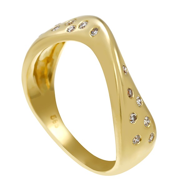 Damenring, 14K, Gelbgold, Diamanten Detailbild #1