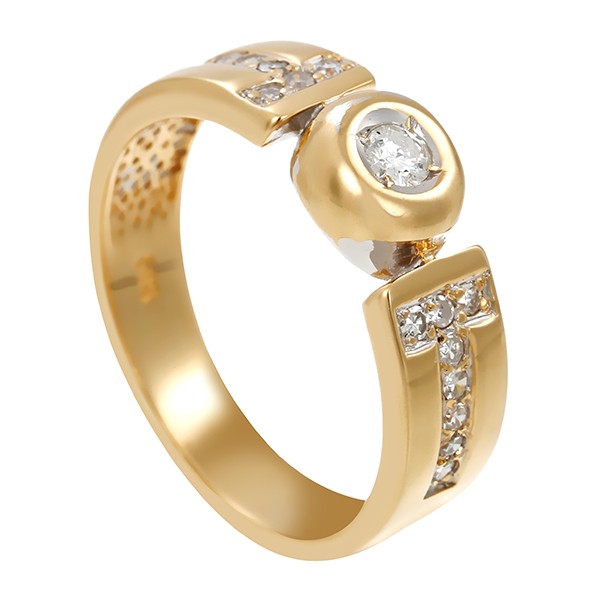 Ring, 14K, Gelb-/Weißgold, Brillant, Diamanten Detailbild #1