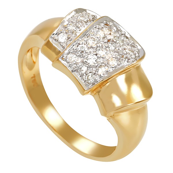 Diamantring, 18K, Gelb-/Weißgold, 0,22 ct Detailbild #1
