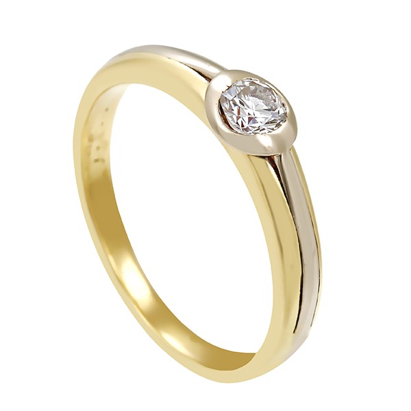 Ring, 14K, Gelb-/Weißgold, Brillant Detailbild #1