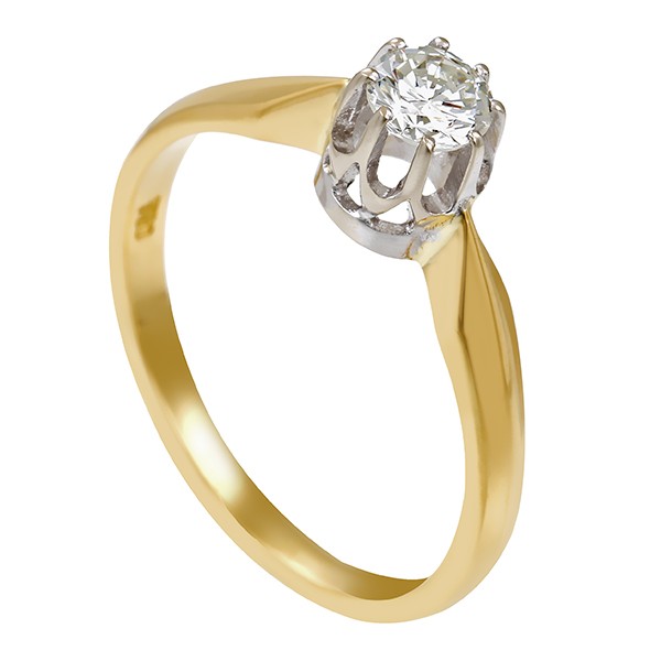 Diamantring, 18K, Gelb-/Weißgold, Brillant 0,35 ct Detailbild #1