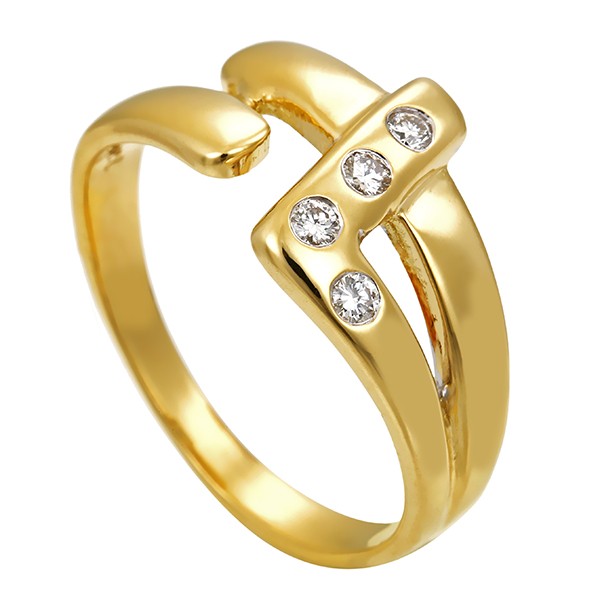 Diamantring, 18K, Gelbgold, Brillanten Detailbild #1