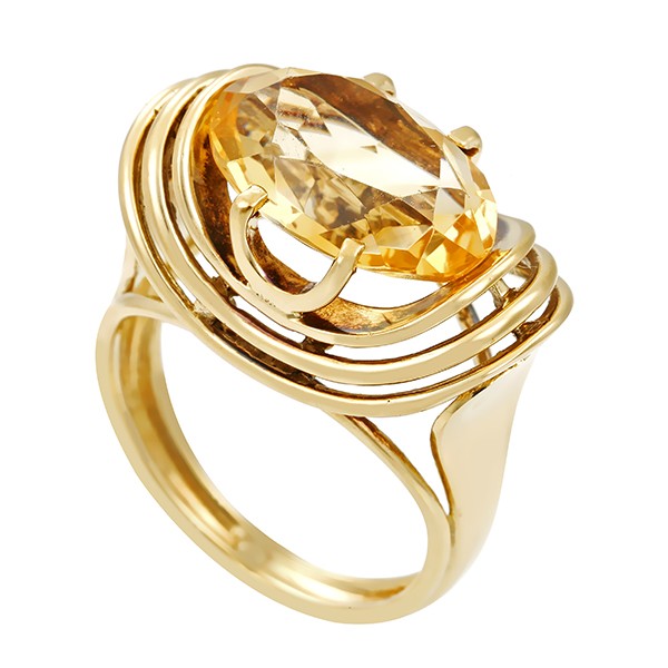 Ring, 14k, Gelbgold, Citrin Detailbild #1