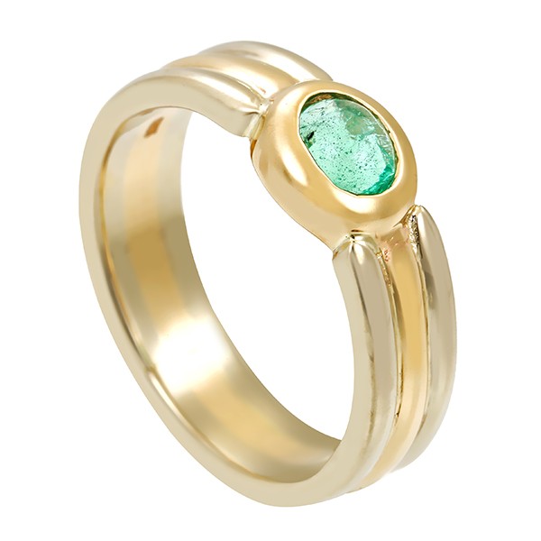 Ring, 14k, Gelbgold, Smaragd Detailbild #1