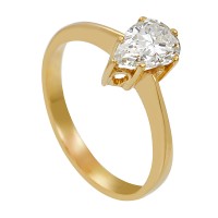 Damenring, 14K, Gelbgold, Diamant Detailbild #1