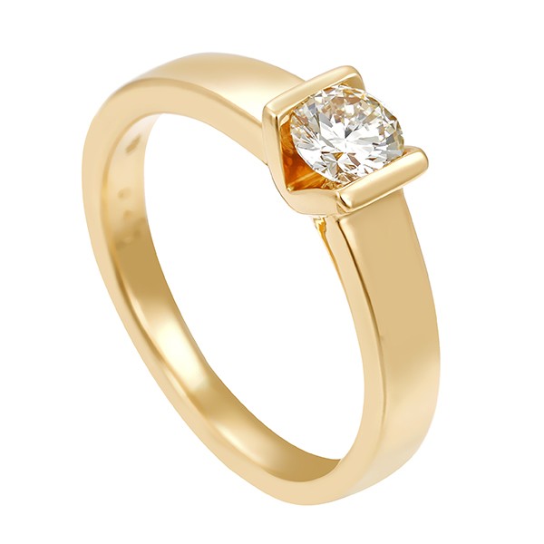 Diamantring, 18K, Gelbgold, Brillant 0,40 ct Detailbild #1
