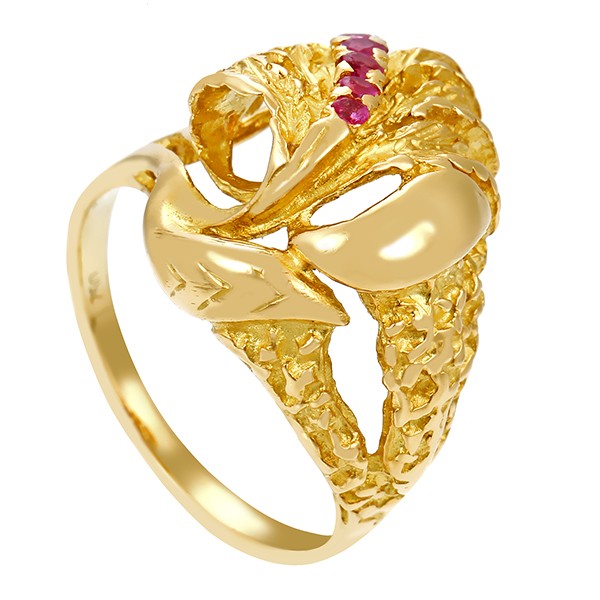 Ring, 18K, Gelbgold, Rubine Detailbild #1