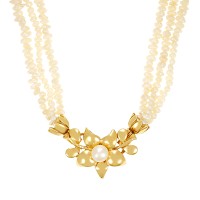 Perlenkette, Schliesse 14K, Gelbgold Detailbild #1