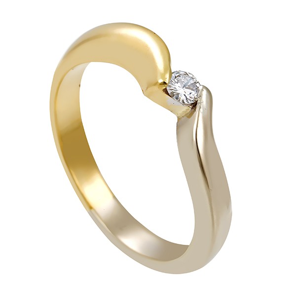 Ring, 18K, Gelb-/Weißgold, Brillant Detailbild #1