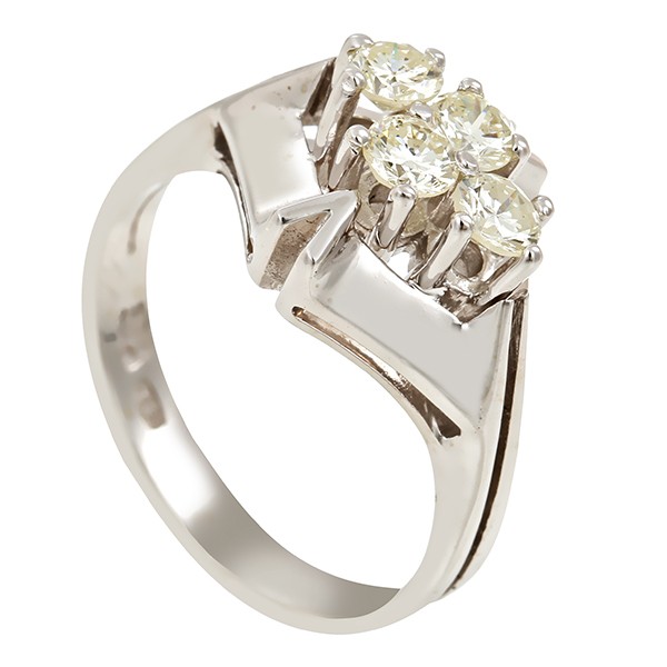Diamantring, 14K, Weißgold, Brillanten Detailbild #1