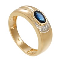 Ring, 14K, Gelb-/Weißgold, Saphir Detailbild #1