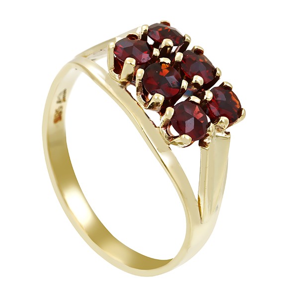 Ring, 14K, Gelbgold, Granat Detailbild #1