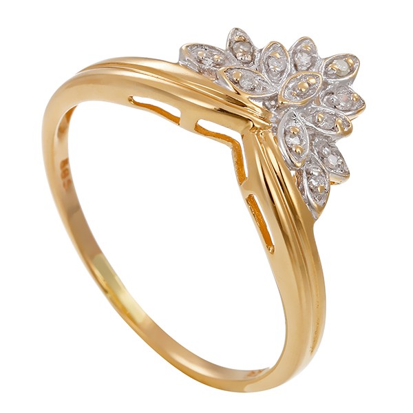 Ring, 14K, Gelb-/Weißgold, Diamanten Detailbild #1