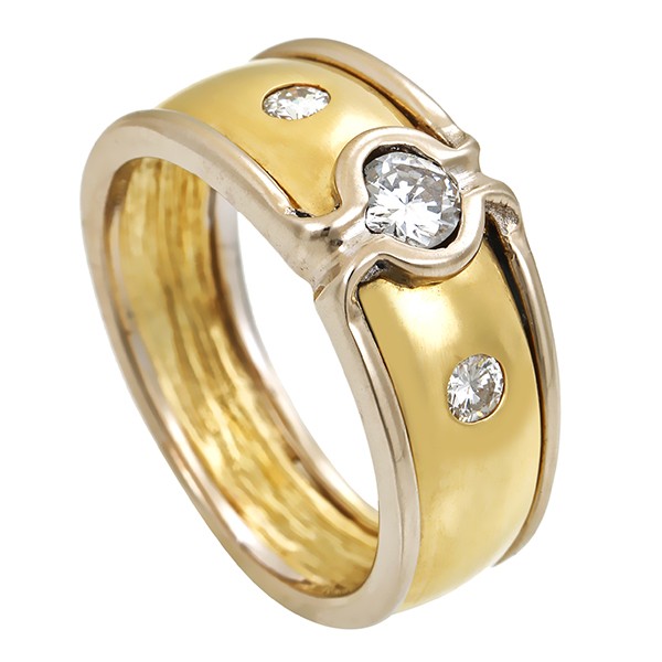 Diamantring, 8K, Gelb-/Weißgold, Brillanten 0,27 ct Detailbild #1