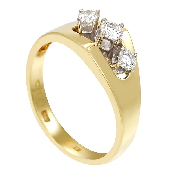 Diamantring, 14K, Gelb-/Weißgold, Brillanten 0,30 ct Detailbild #1