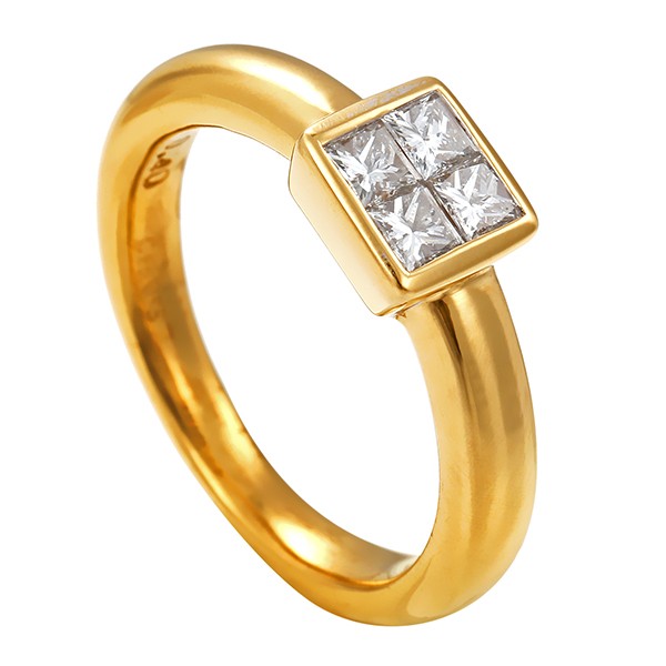 Diamantring, 18K, Gelb-/Weißgold, Christ Detailbild #1