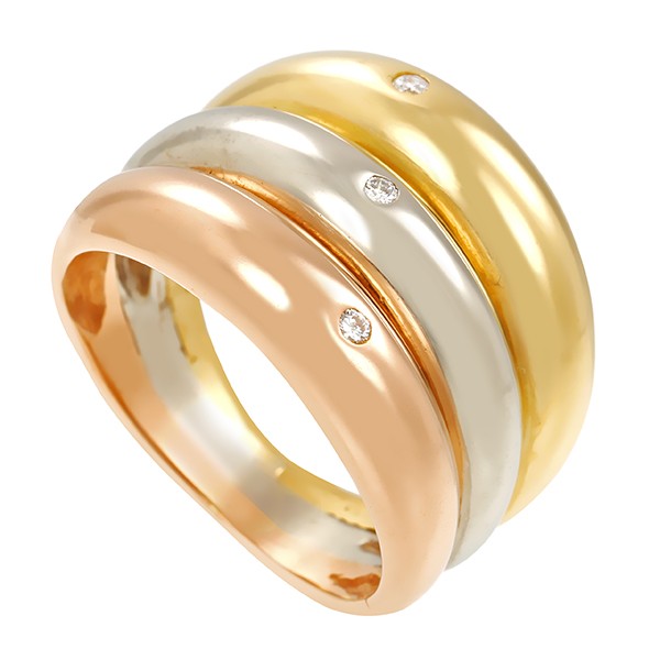 Ring, 18K, Rot-/Gelb-/Weißgold, Brillanten Detailbild #1