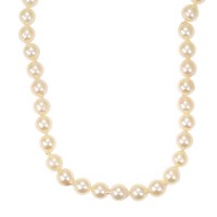 Perlenkette, 14K, Gelb-/Weißgold, Diamanten Detailbild #1