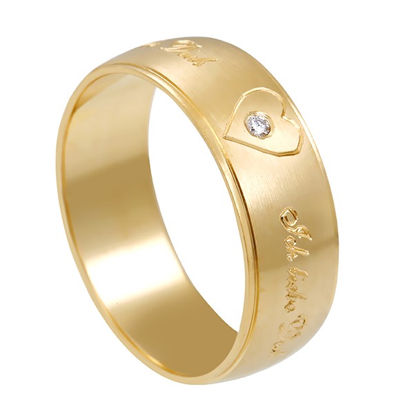 Ring, 14K, Gelbgold, Brillant, `Ich Liebe Dich` Detailbild #1