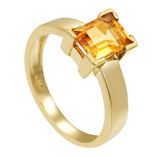 Ring, 14k, Gelbgold, Citrin Detailbild #1