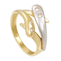 Ring, 18K, Gelb-/Weißgold, Brillanten Detailbild #1