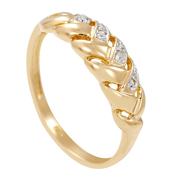 Ring, 14K, Gelbgold, Diamant Detailbild #1