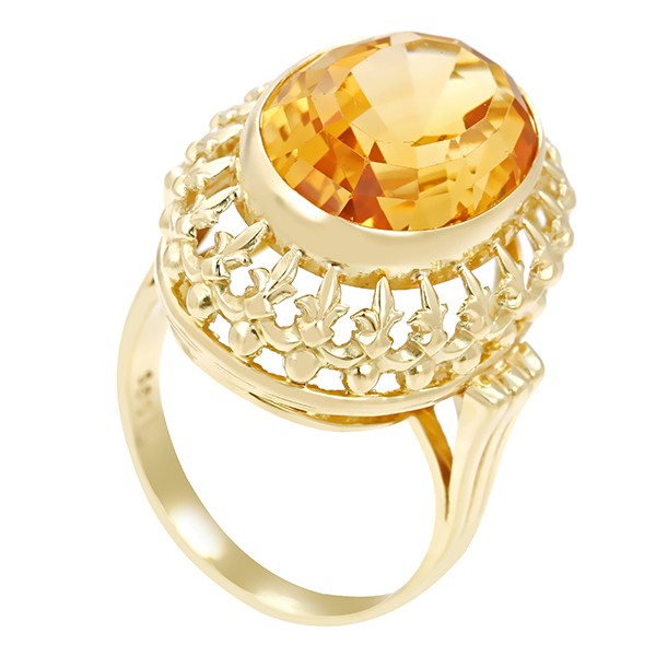 Ring, 14K, Gelbgold, Citrin Detailbild #1