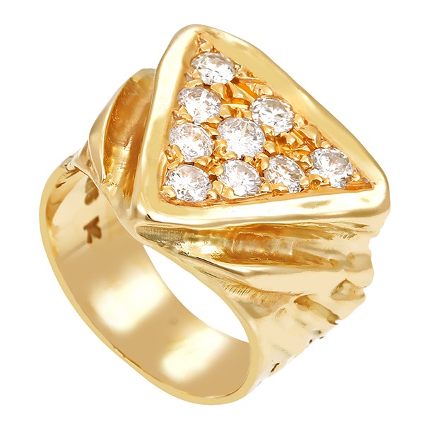 Diamantring, 14K, Gelbgold, Brillanten 0,45 ct Detailbild #1