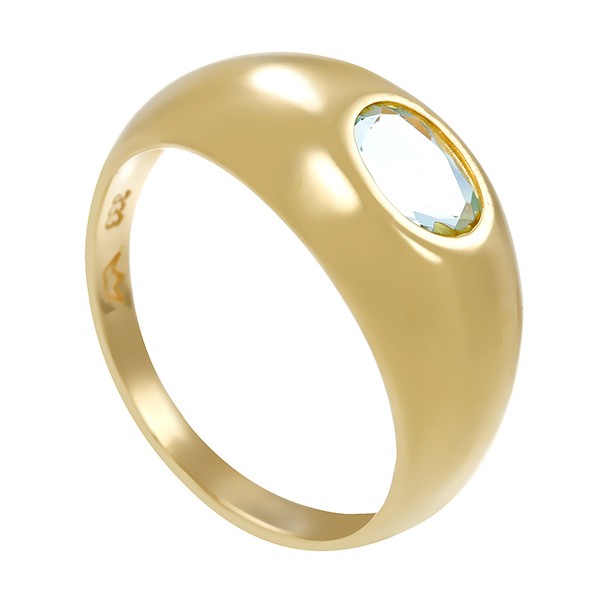 Ring, 8K, Gelbgold, Topas blau Detailbild #1