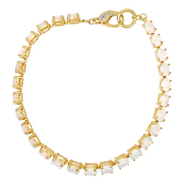 Armband, 14K, Gelb-/Weißgold, synth. Opale, Diamanten Detailbild #1