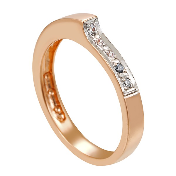 Ring, 14K, Weiß-/Rotgold, Zirkonia Detailbild #1