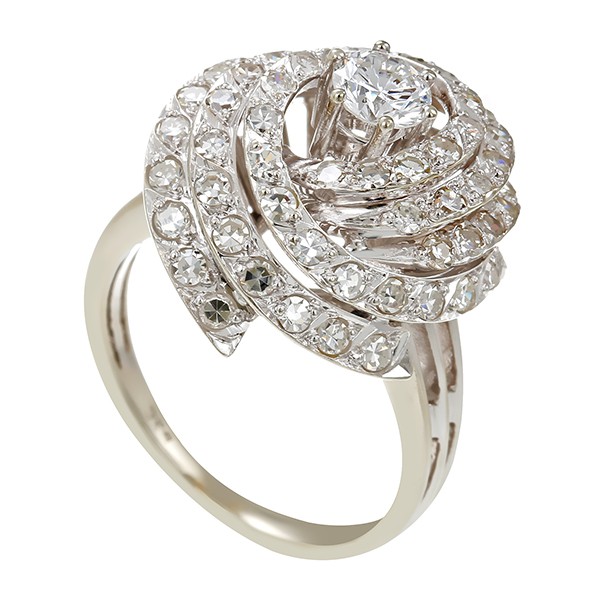 Ring, 18K, Weißgold, Brillant, Diamanten Detailbild #1
